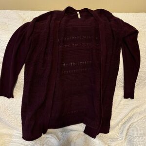 Women’s maroon cardigan